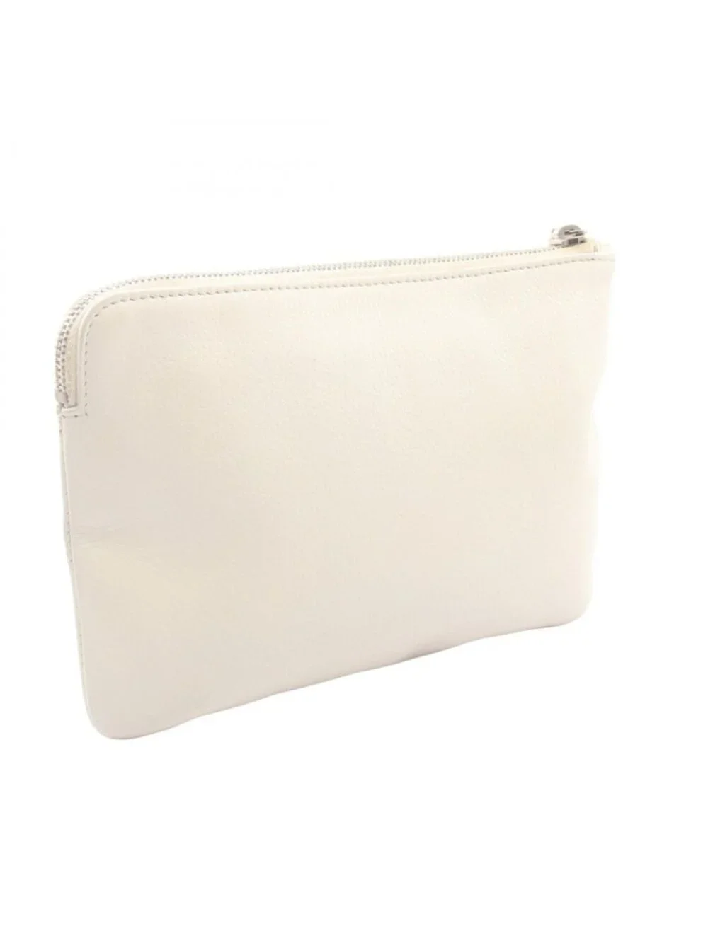 Balenciaga Clutch Everyday Pouch White Leather